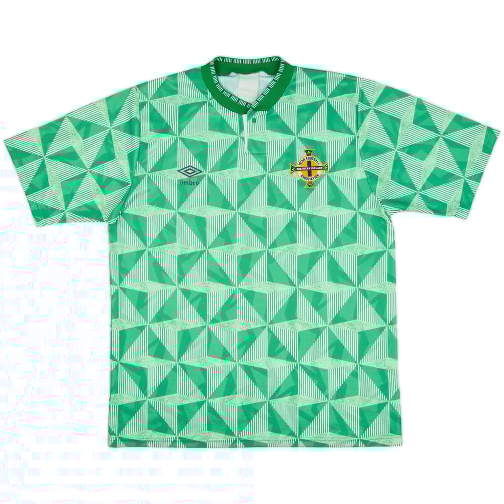 1990-92 Northern Ireland Home Shirt #9 - 8/10 - (L)