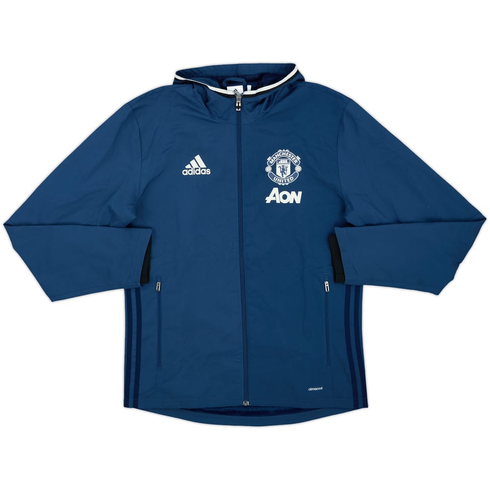 2016-17 Manchester United adidas Hooded Track Jacket - 8/10 - (S)