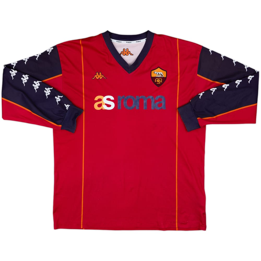 2002-03 Roma Kappa Camiseta de Entrenamiento de Manga Larga - 8/10 - (XL)