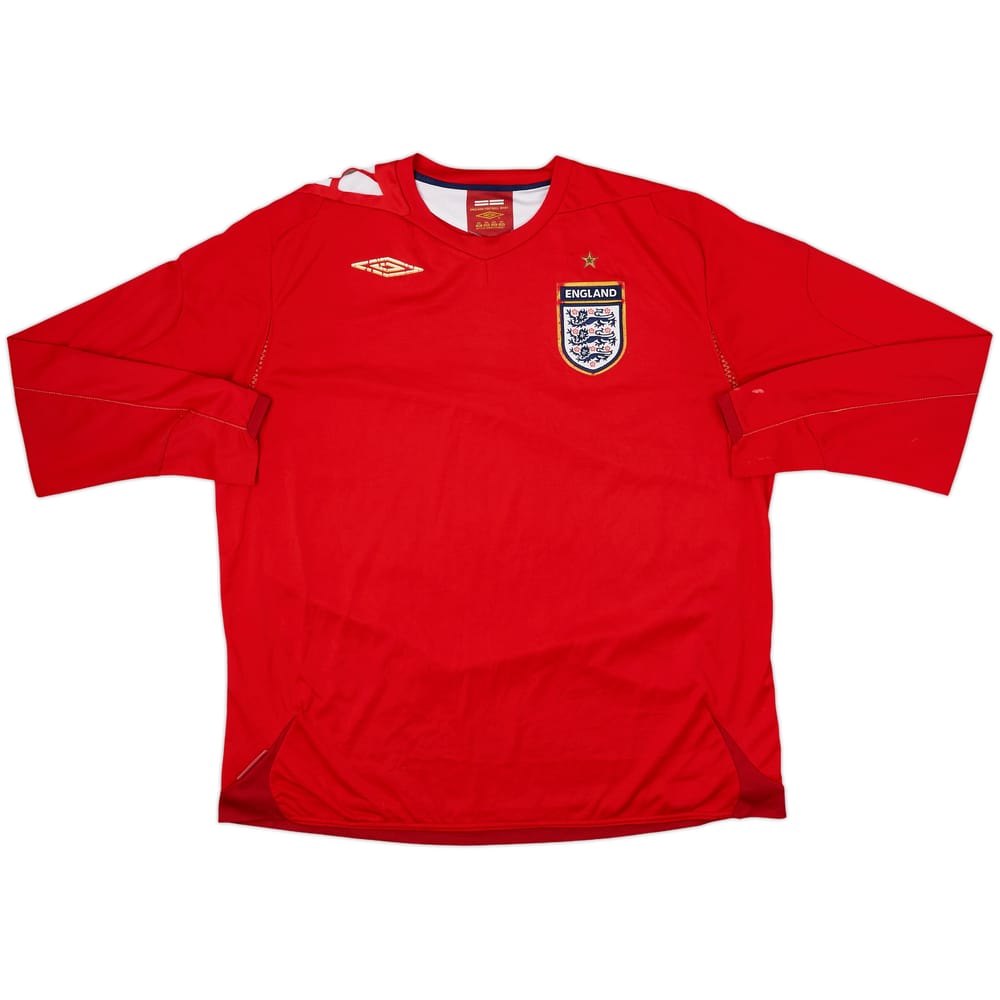 Camiseta de visitante de manga larga de England 2006-08 - 5/10 - (XXL)