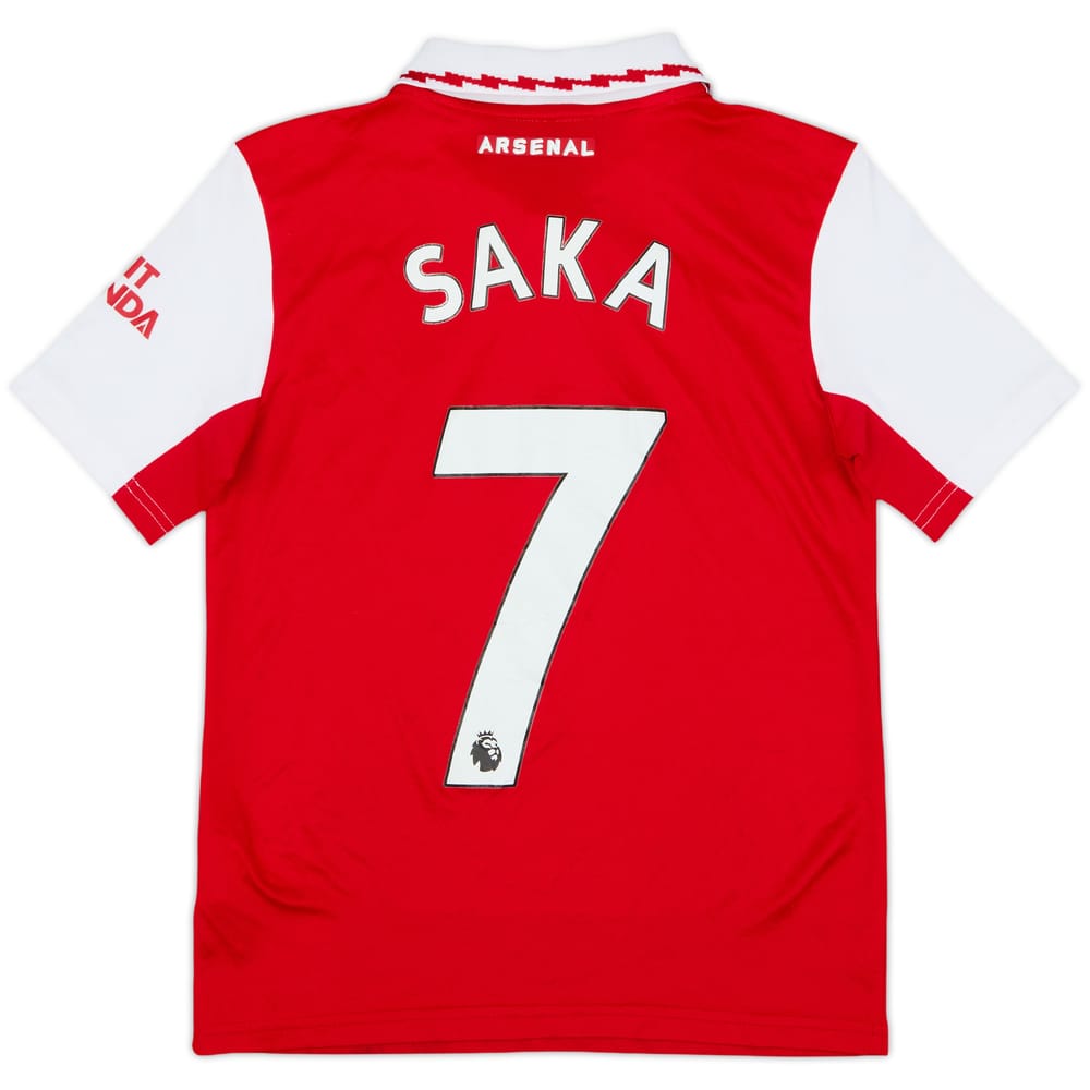 2022-23 Arsenal Home Shirt Saka #7 - 4/10 - (M.Boys)