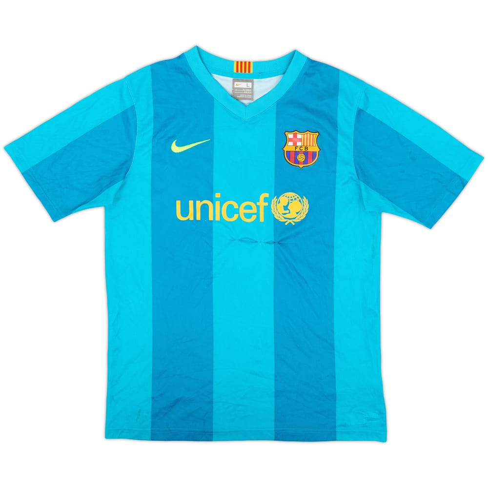 2007-09 Barcelona Basic Away Shirt - 4/10 - (L.Boys)