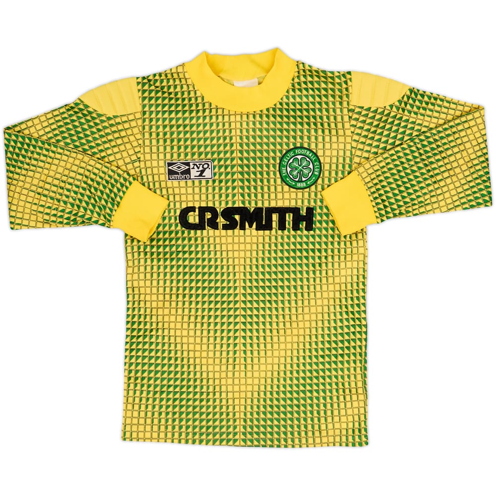 1989-91 Celtic GK Shirt - 9/10 - (L.Boys)