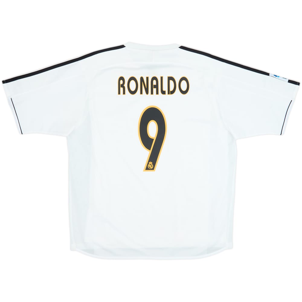2003-04 Real Madrid Player Issue Home Shirt Ronaldo #9 - 6/10 - (L)