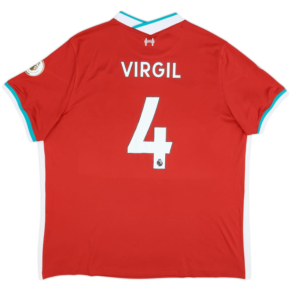 2020-21 Liverpool Home Shirt Virgil #4 - 9/10 - (3XL)
