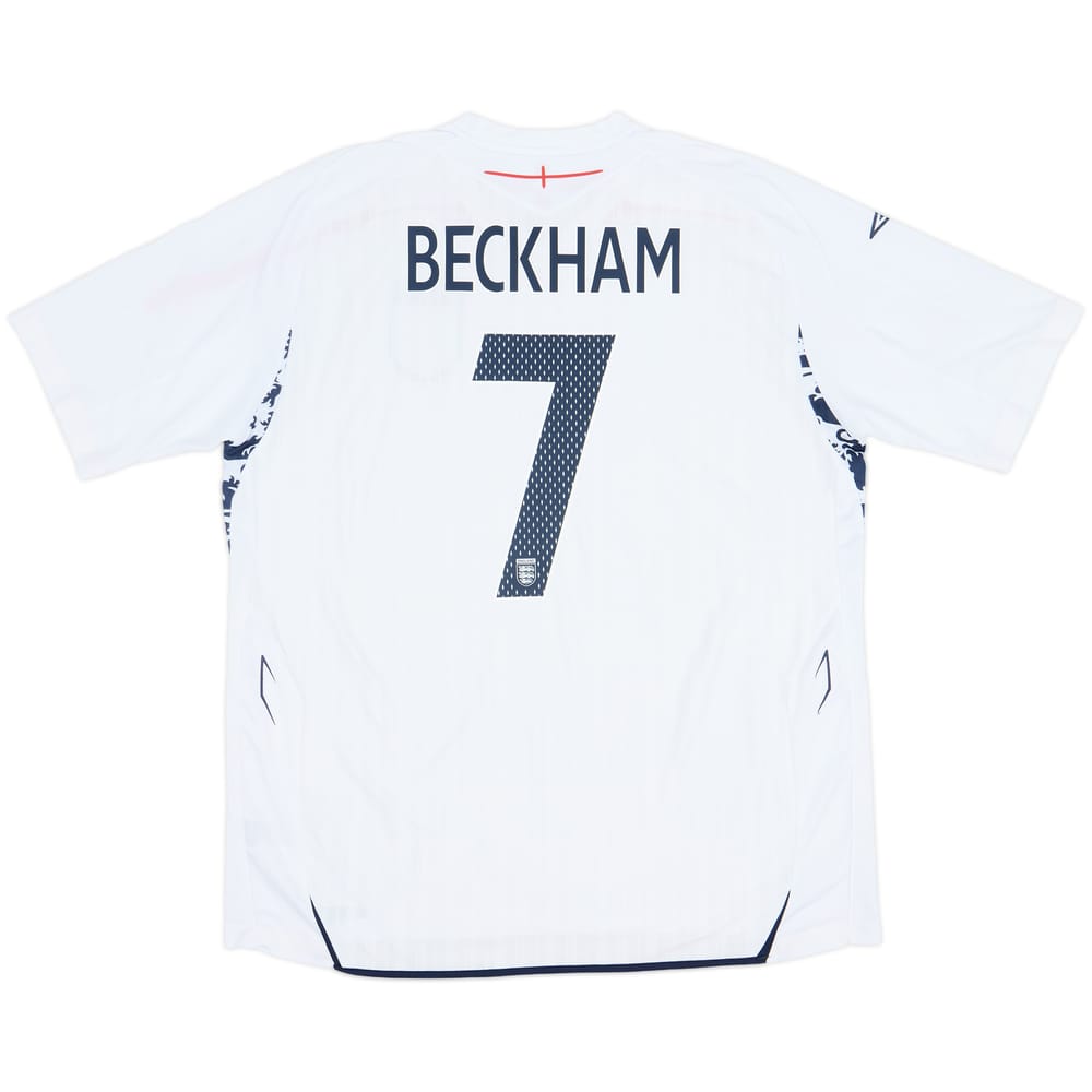 2007-09 England Home Shirt Beckham #7 - 6/10 - (XXL)