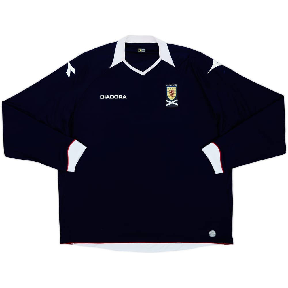 2008-09 Scotland Home L/S Shirt - 8/10 - (XXL)