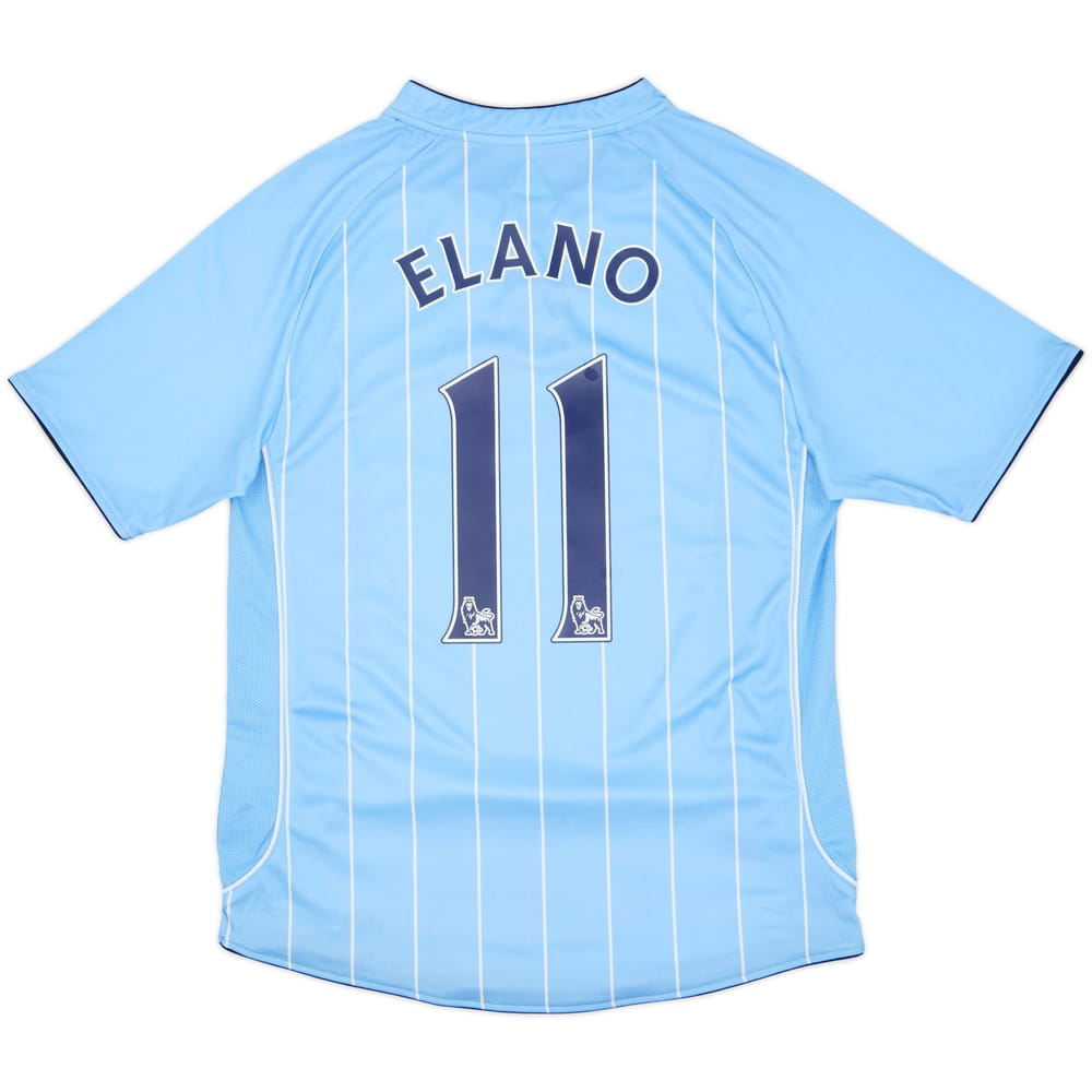 2007-08 Manchester City Home Shirt Elano #11 - 8/10 - (M)
