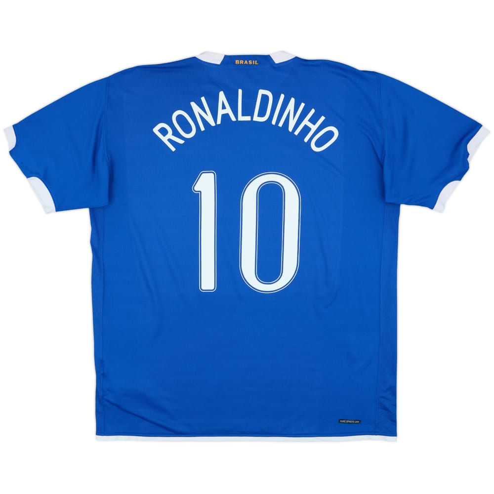 2006-07 Brazil Away Shirt Ronaldinho #10 - 7/10 - (XXL)