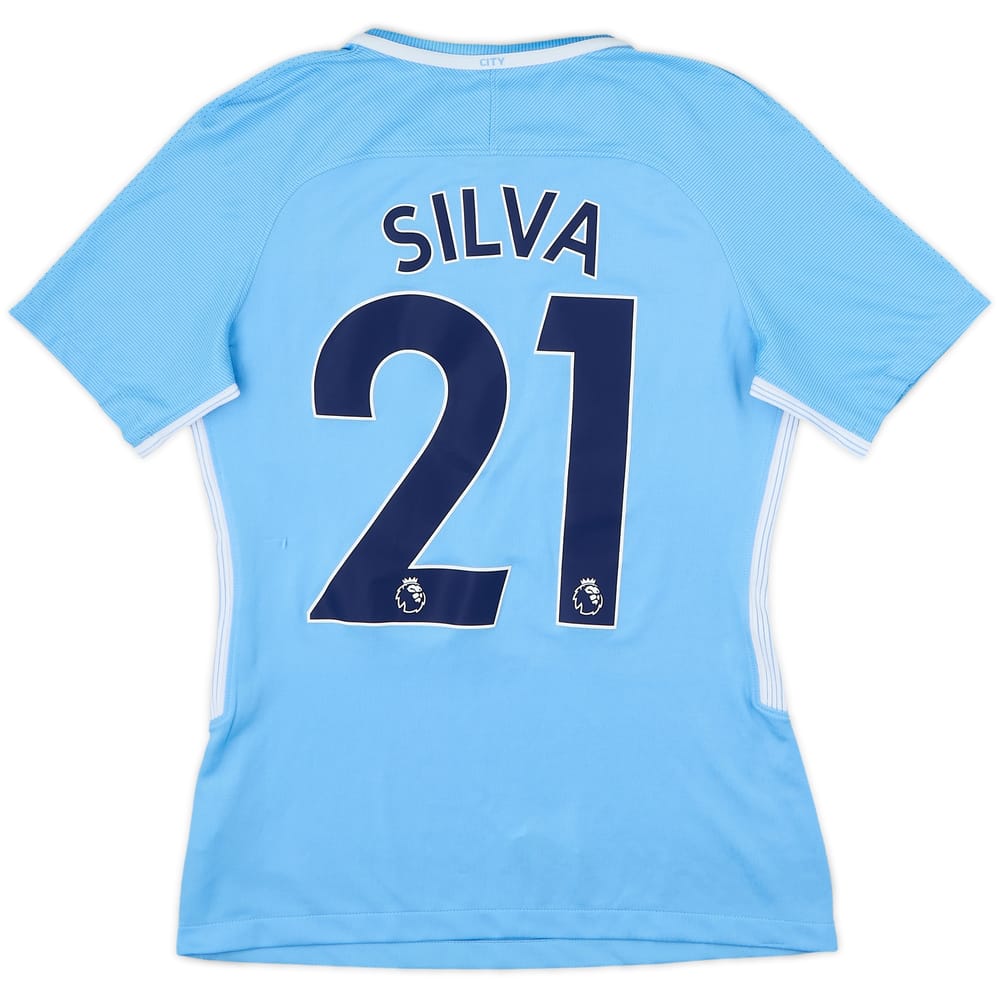 2017-18 Manchester City Home Shirt Silva #21 - 8/10 - (Women's S)