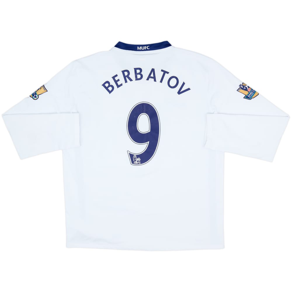 2008-10 Manchester United Away L/S Shirt Berbatov #9 - 7/10 - (L)