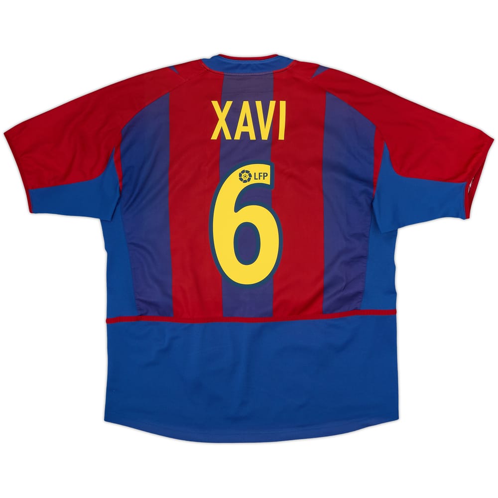 2002-03 Barcelona Home Shirt Xavi #6 - 8/10 - (L)