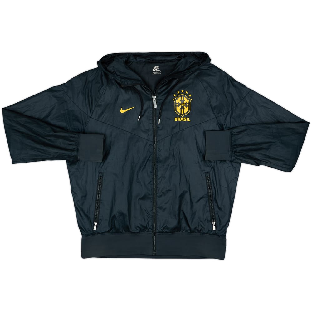 2010-11 Brazilian Nike Hooded Track Jacket - 9/10 - (L)
