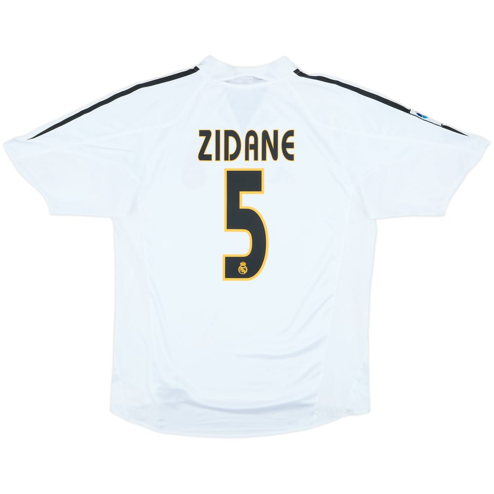 2004-05 Real Madrid Home Shirt Zidane #5 - 8/10 - (M)