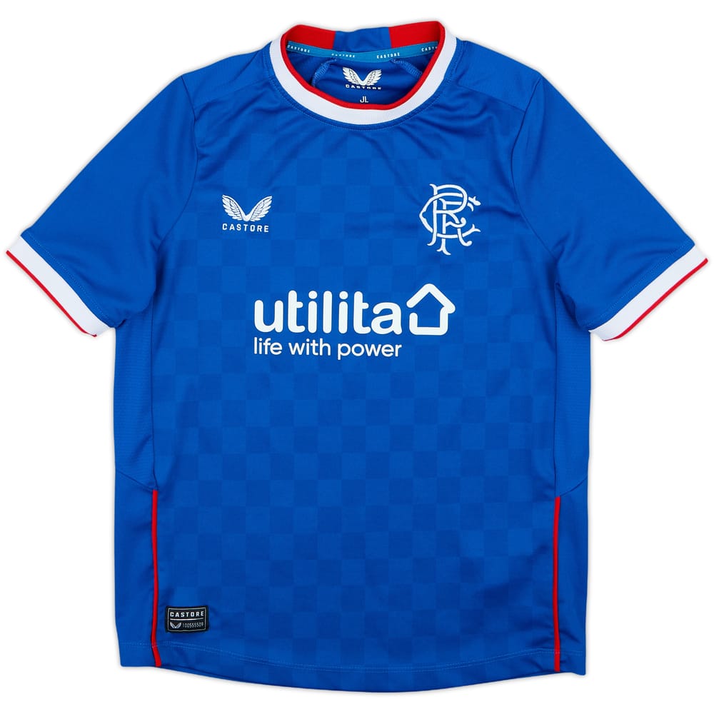 2022-23 Rangers Home Shirt - 10/10 - (L.Boys)