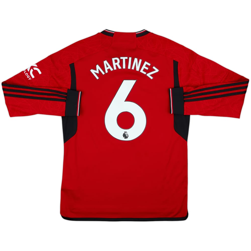2023-24 Manchester United Home L/S Shirt Martinez #6 - 8/10 - (L)