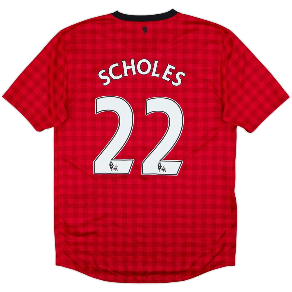 2012-13 Manchester United Home Shirt Scholes #22 - 8/10 - (M)
