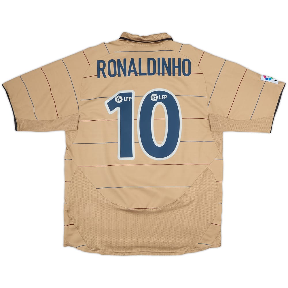 2003-05 Barcelona Away Shirt Ronaldinho #10 - 8/10 - (L)