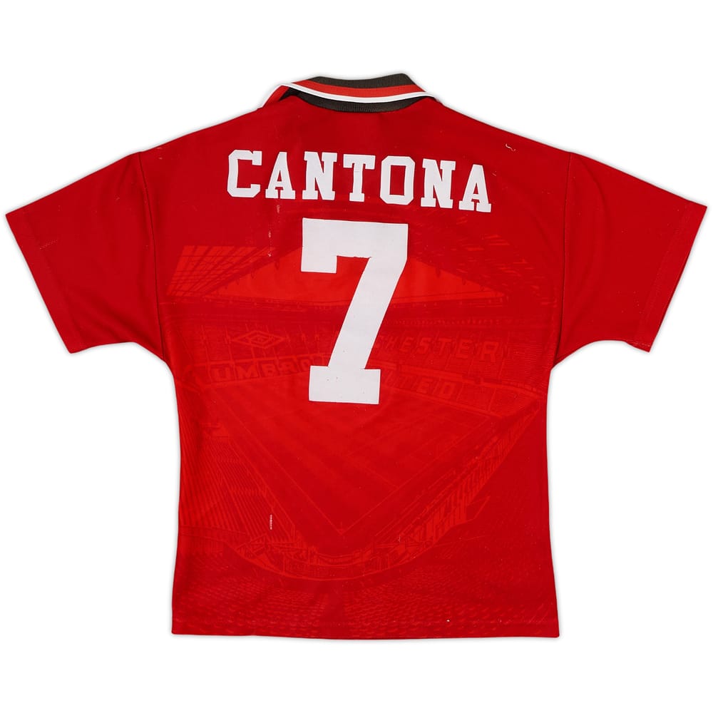 1994-96 Manchester United Home Shirt Cantona #7 - 6/10 - (L.Boys)
