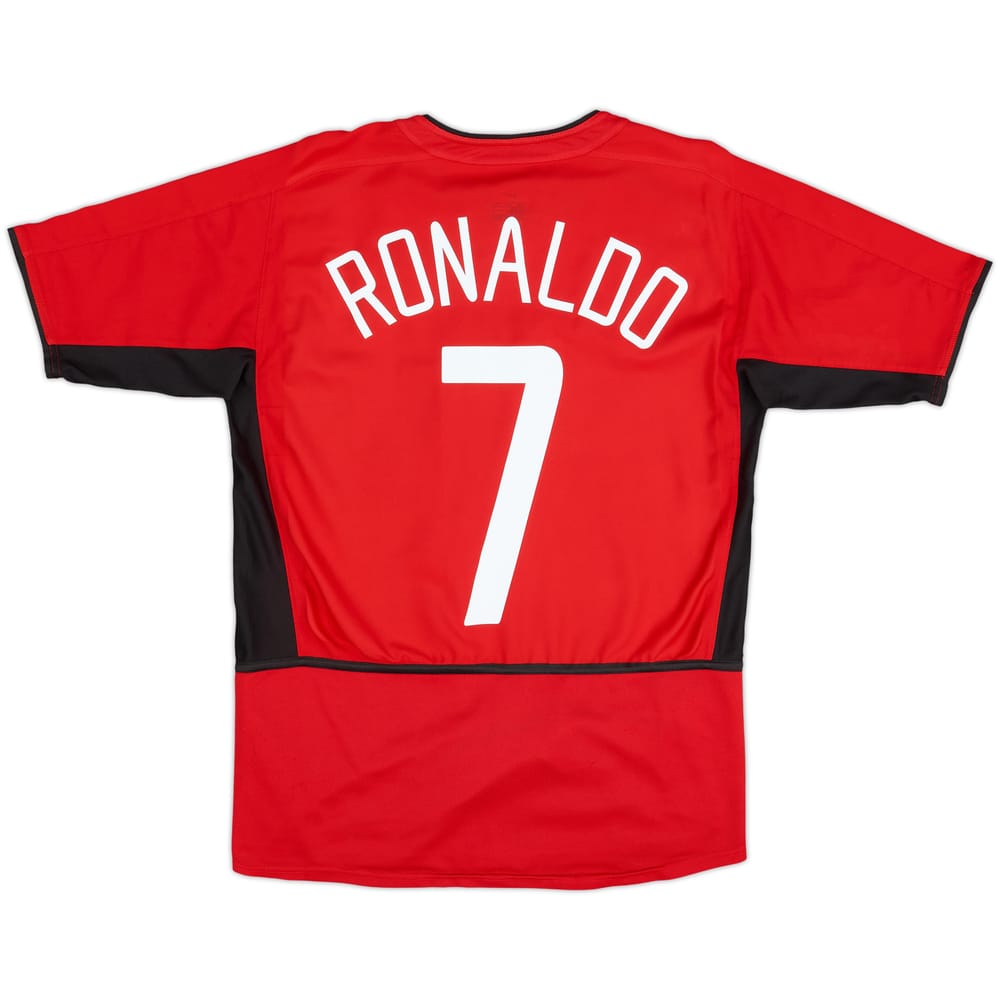 2002-04 Manchester United Home Shirt Ronaldo #7 - 7/10 - (XL.Boys)