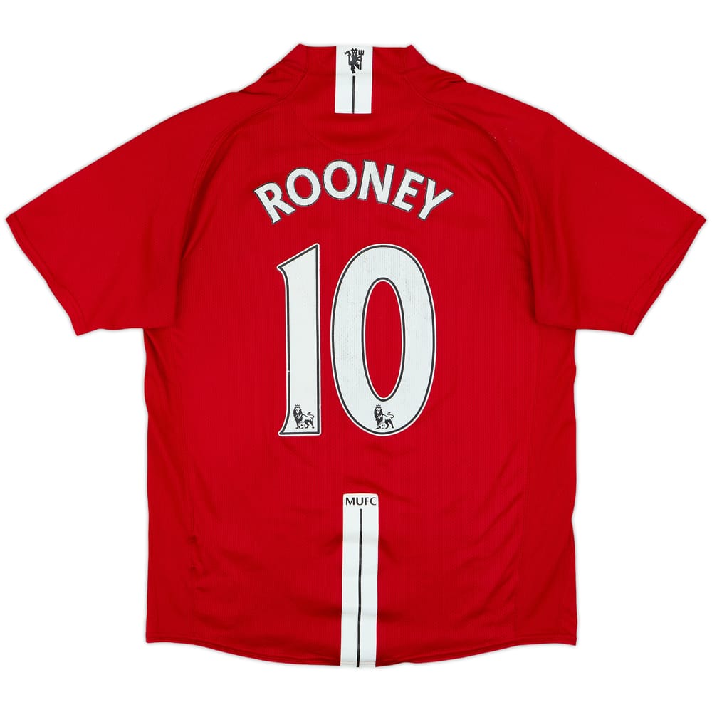 2007-09 Manchester United Home Shirt Rooney #10 - 5/10 - (M)