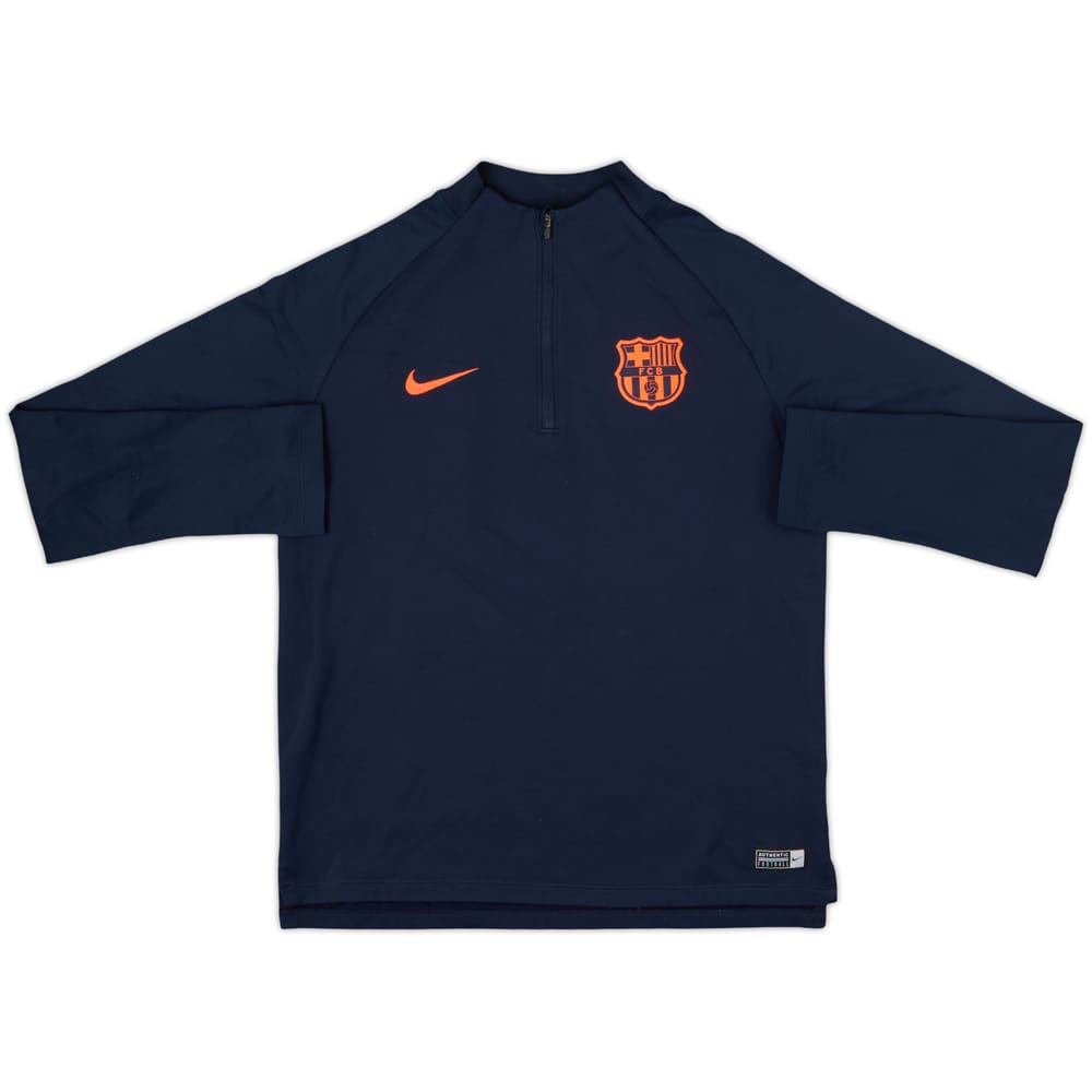 2018-19 Barcelona Nike 1/4 Zip Training Top - 8/10 - (L.Boys)