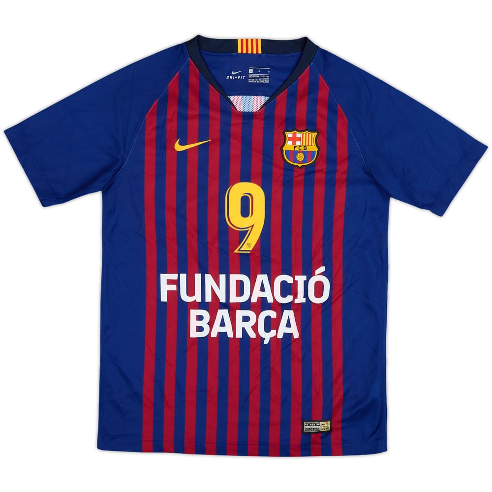 2018-19 Barcelona Rugby Home Shirt #9 - 7/10 - (L.Boys)