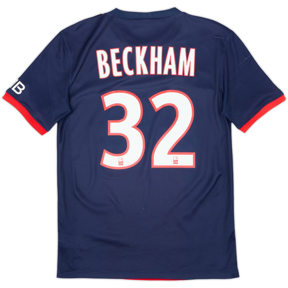 2013-14 Paris Saint-Germain Home Shirt Beckham #32 - 6/10 - (S)