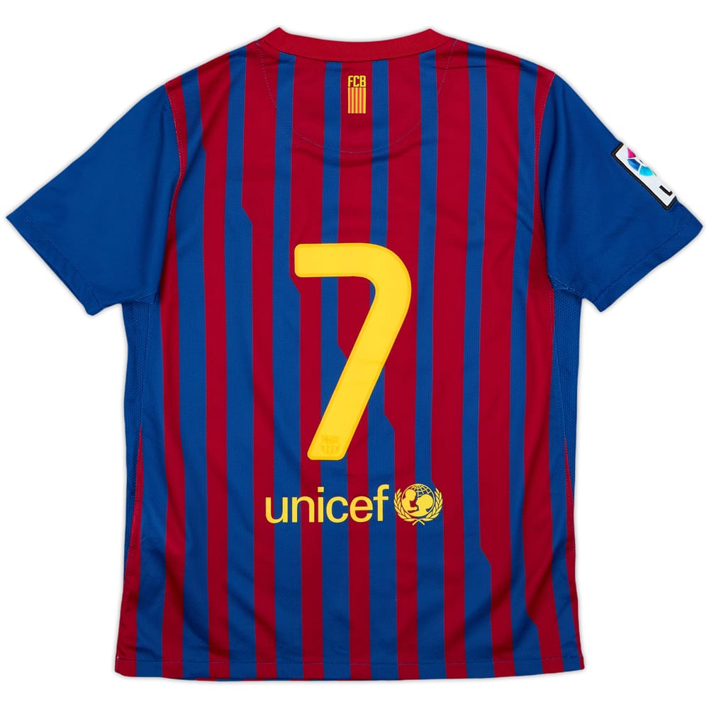 2011-12 Barcelona Home Shirt #7 - 8/10 - (M.Boys)
