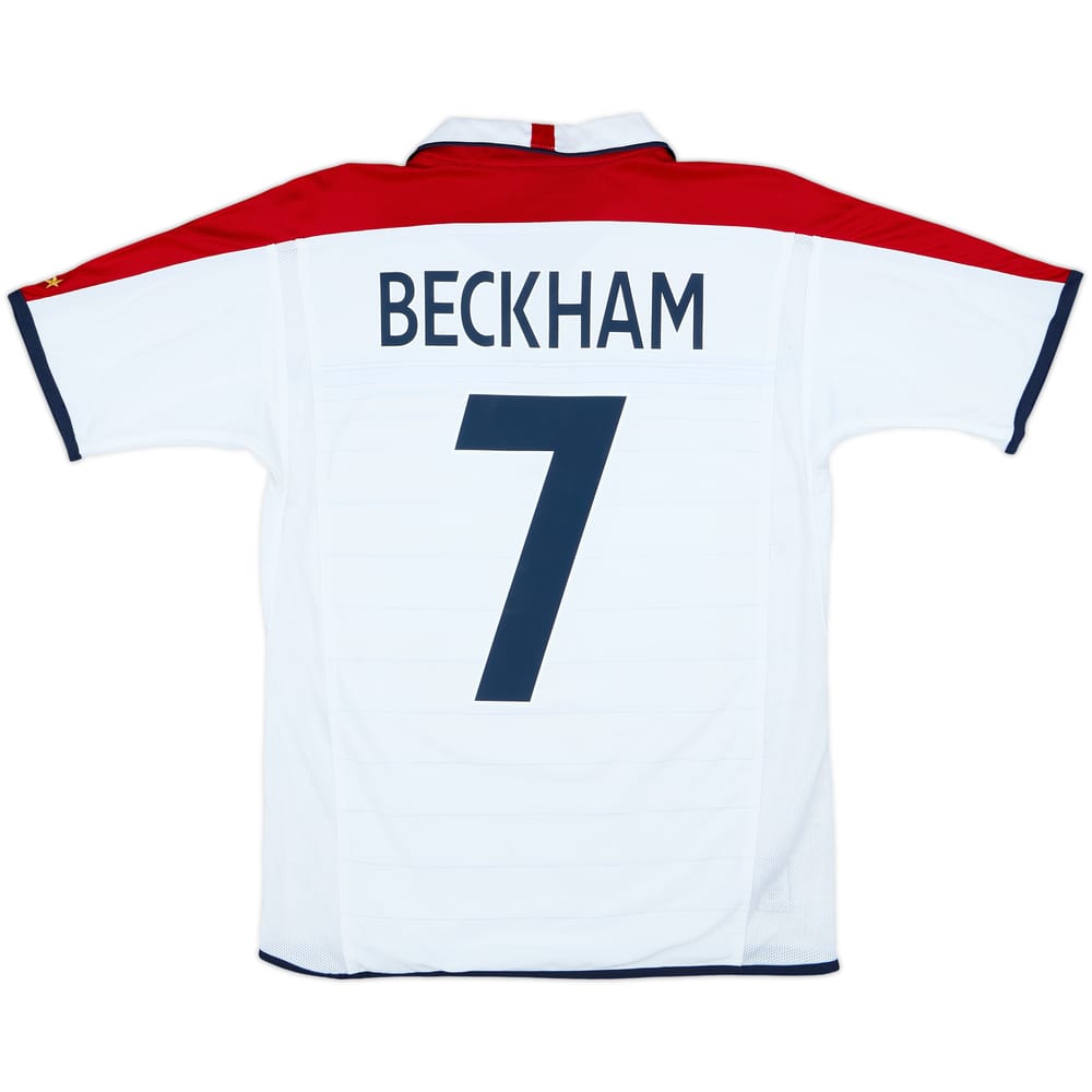 2003-05 England Home Shirt Beckham #7 - 10/10 - (XL.Boys)