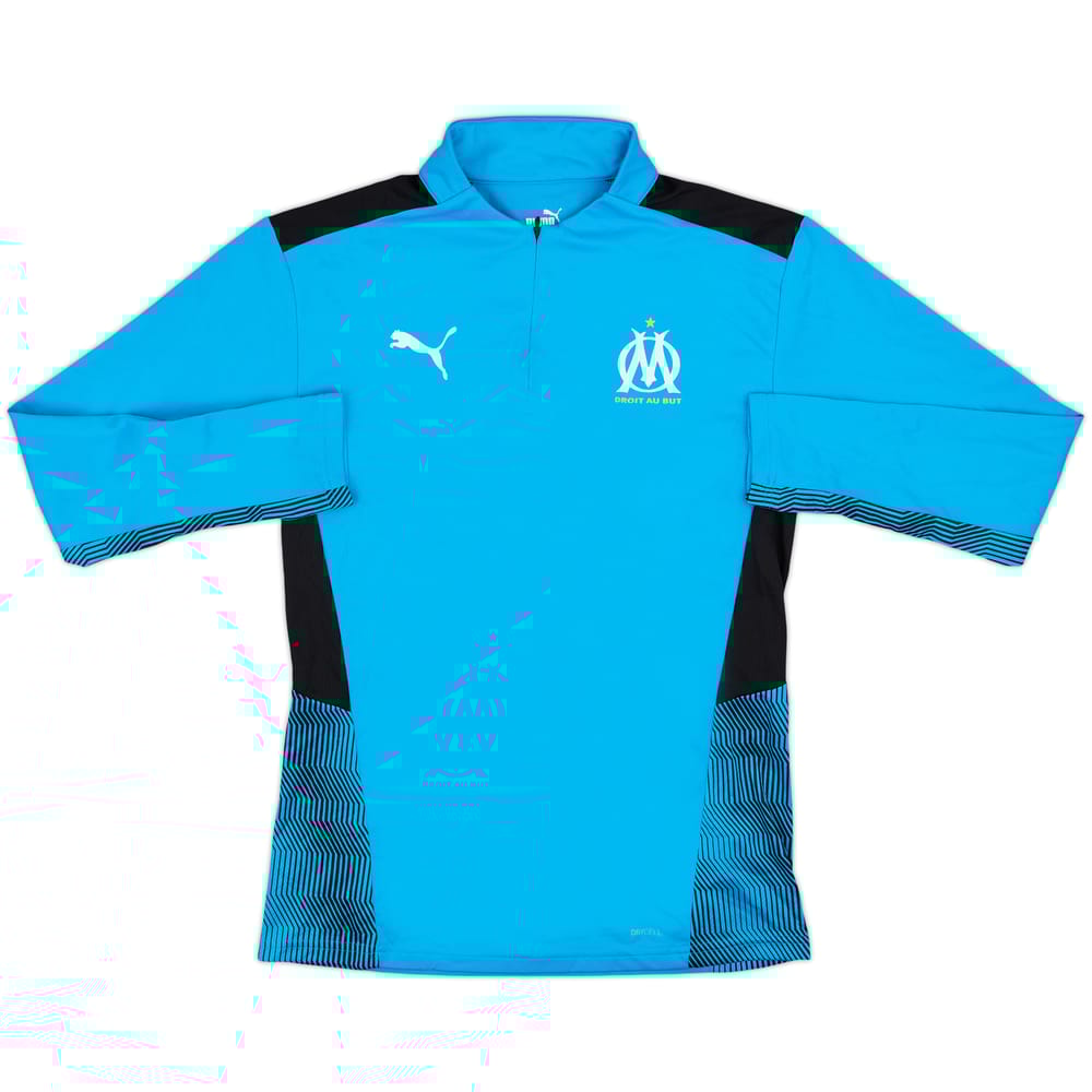 2020-21 Olympique Marseille Puma 1/4 Zip Drill Top - 8/10 - (S)