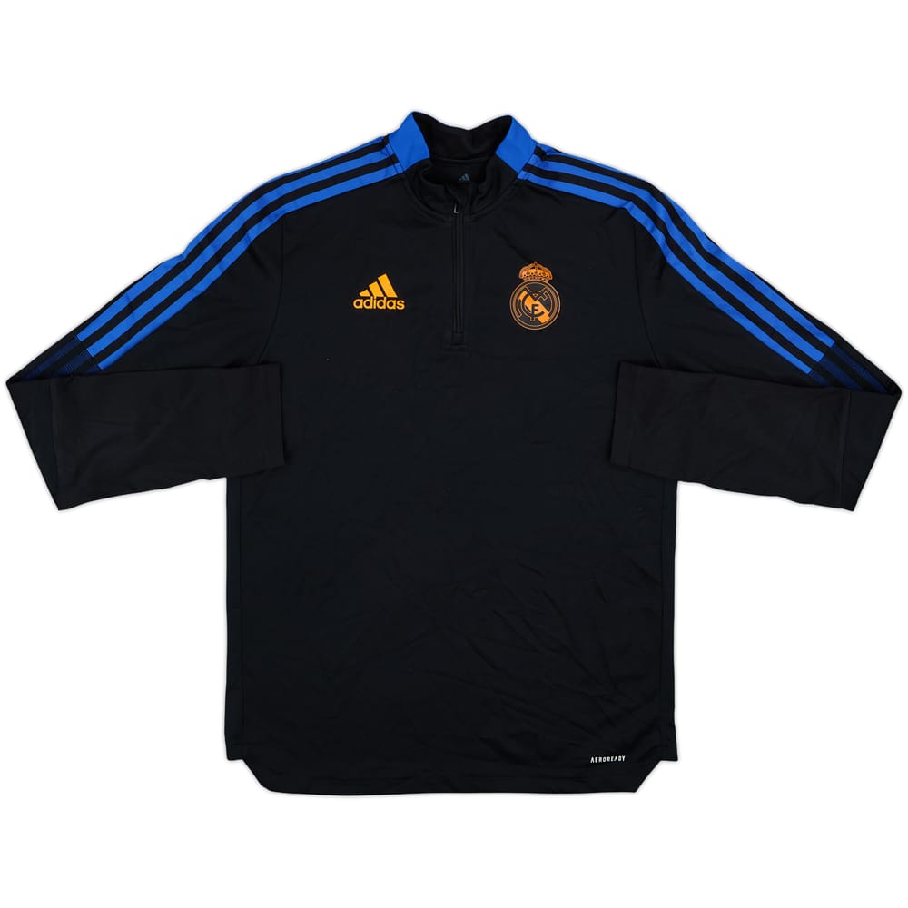 2021-22 Real Madrid adidas 1/4 Zip Drill Top - 8/10 - (XL.Boys)