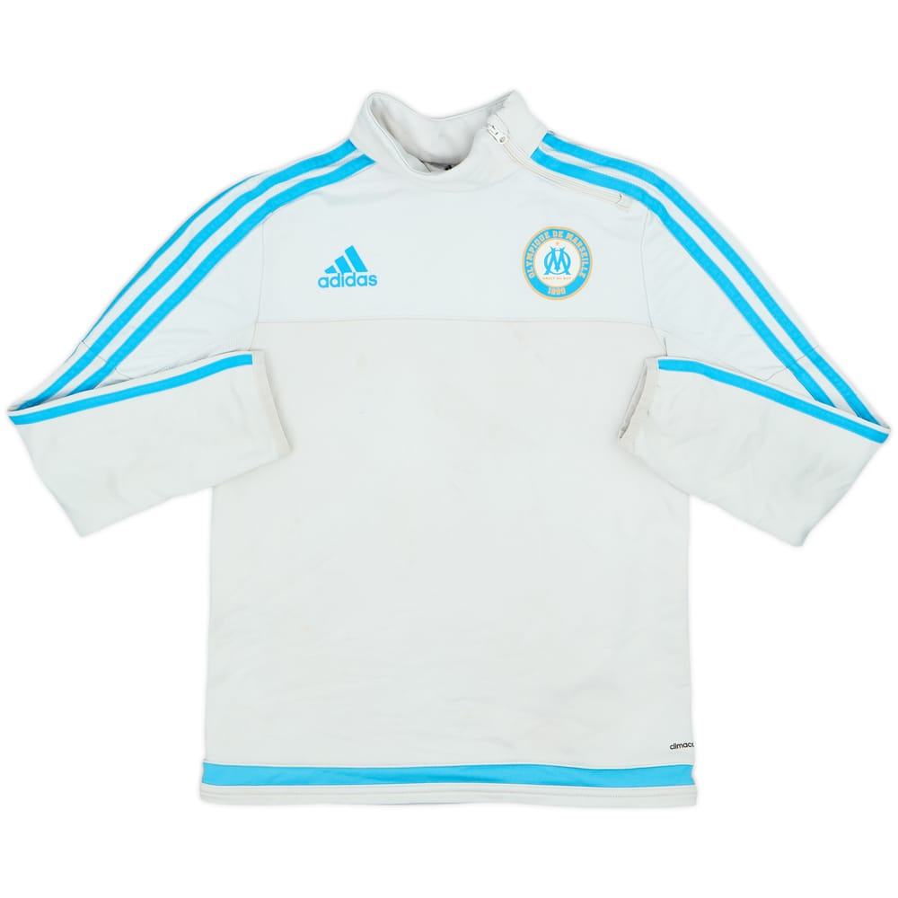 2015-16 Olympique Marseille adidas 1/4 Zip Drill Top - 5/10 - (M.Boys)
