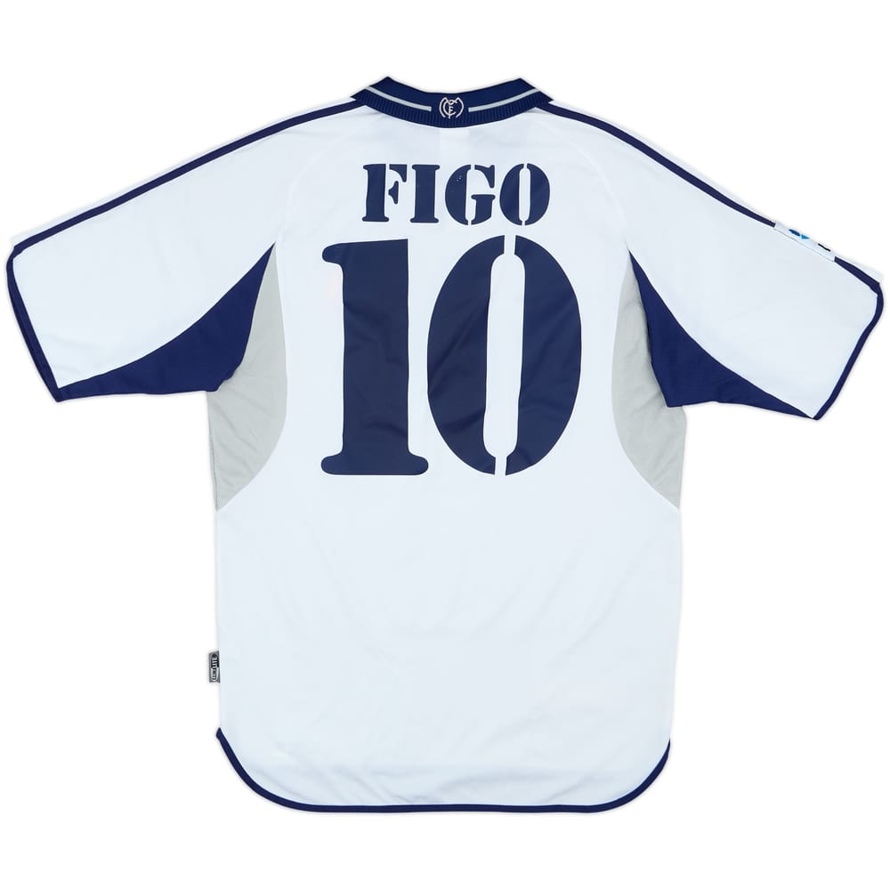 2000-01 Real Madrid Home Shirt Figo #10 - 7/10 - (S)