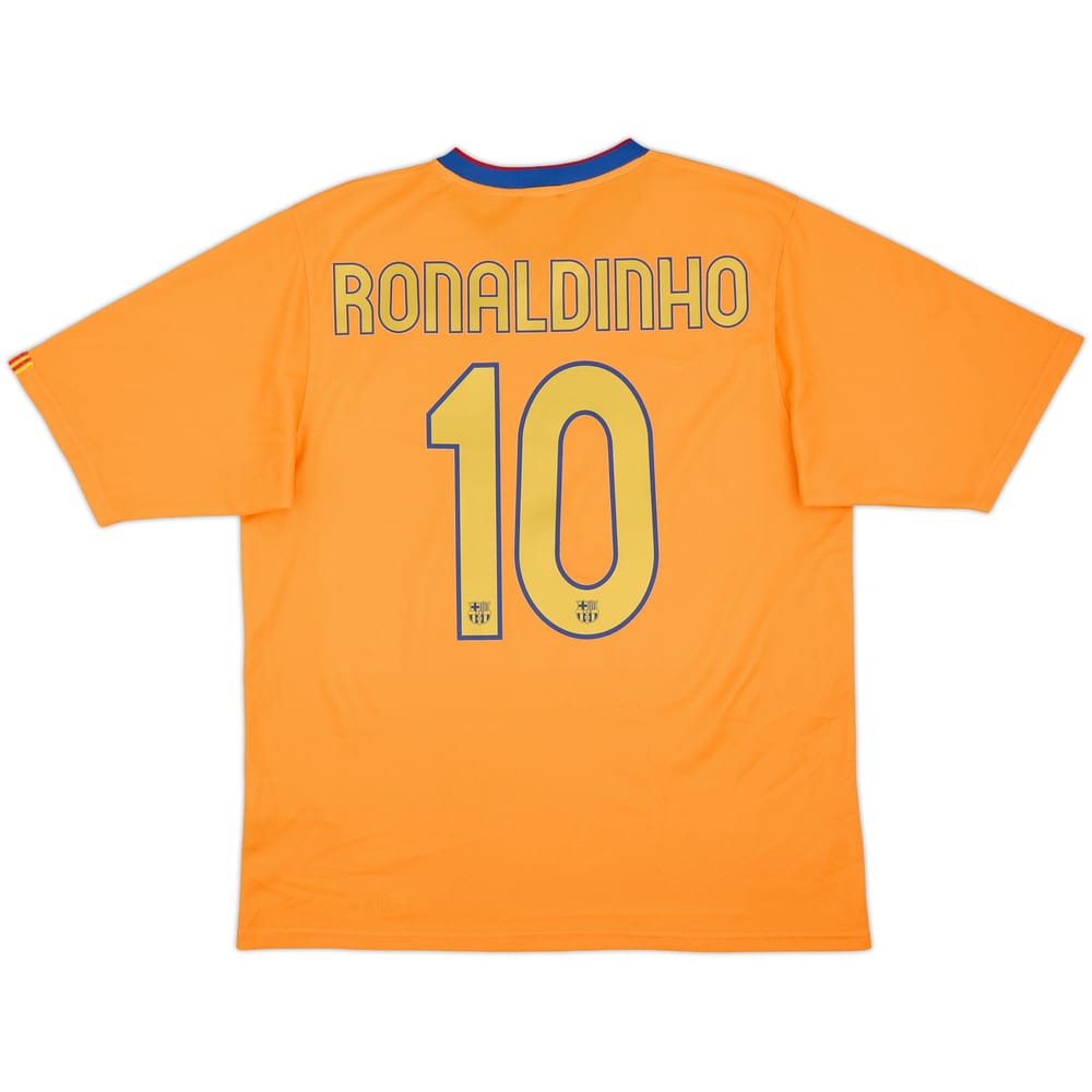 2006-08 Barcelona Basic Away Shirt Ronaldinho #10 - 10/10 - (L)
