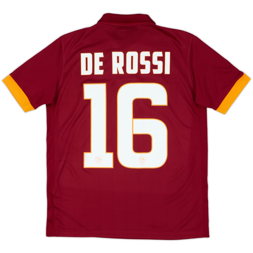 2014-15 Roma Home Shirt De Rossi #16 - 8/10 - (13-15 Years)