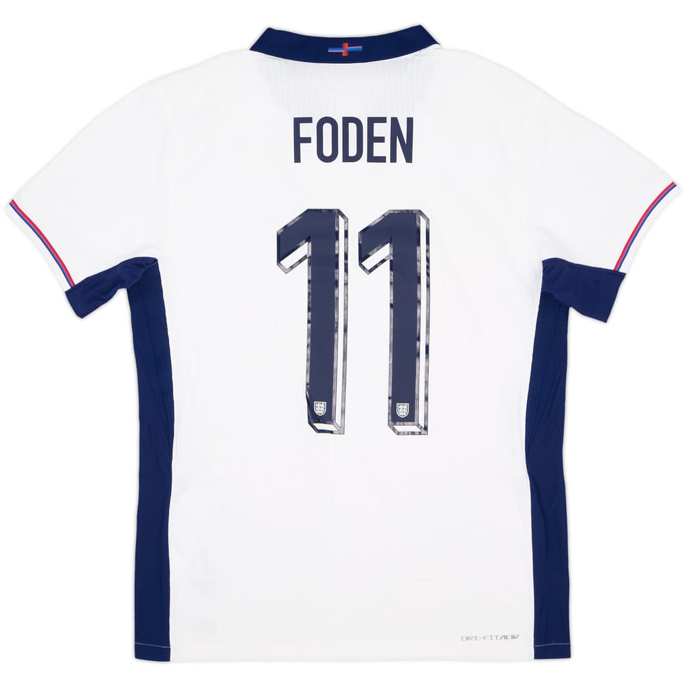 2024-25 England Authentic Home Shirt Foden #11 - 8/10 - (M)