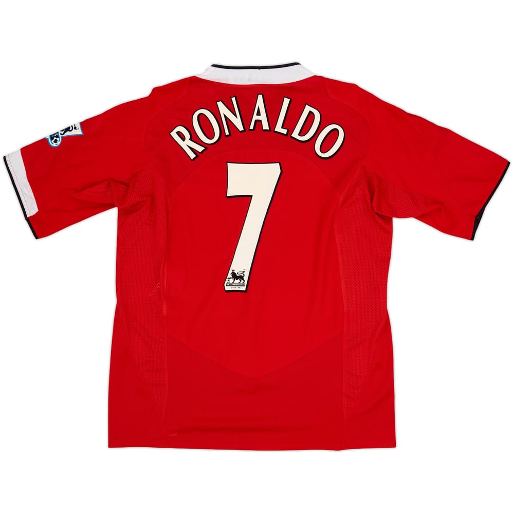2004-06 Manchester United Home Shirt Ronaldo #7 - 9/10 - (L)