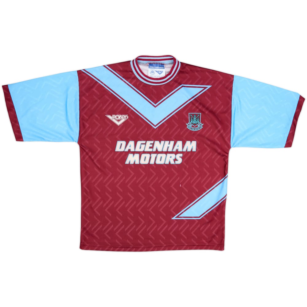 1993-95 West Ham Home Shirt - 8/10 - (L)