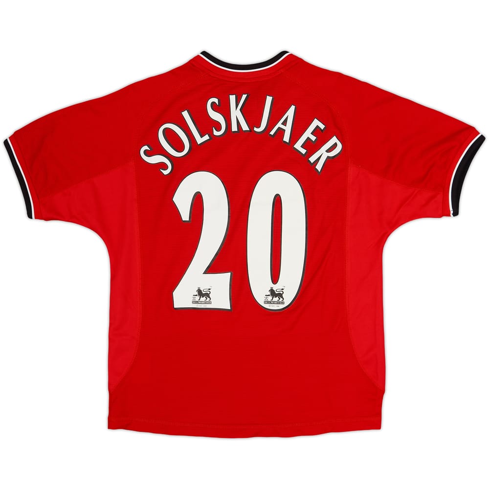 2000-02 Manchester United Home Shirt Solskjaer #20 - 9/10 - (M.Boys)