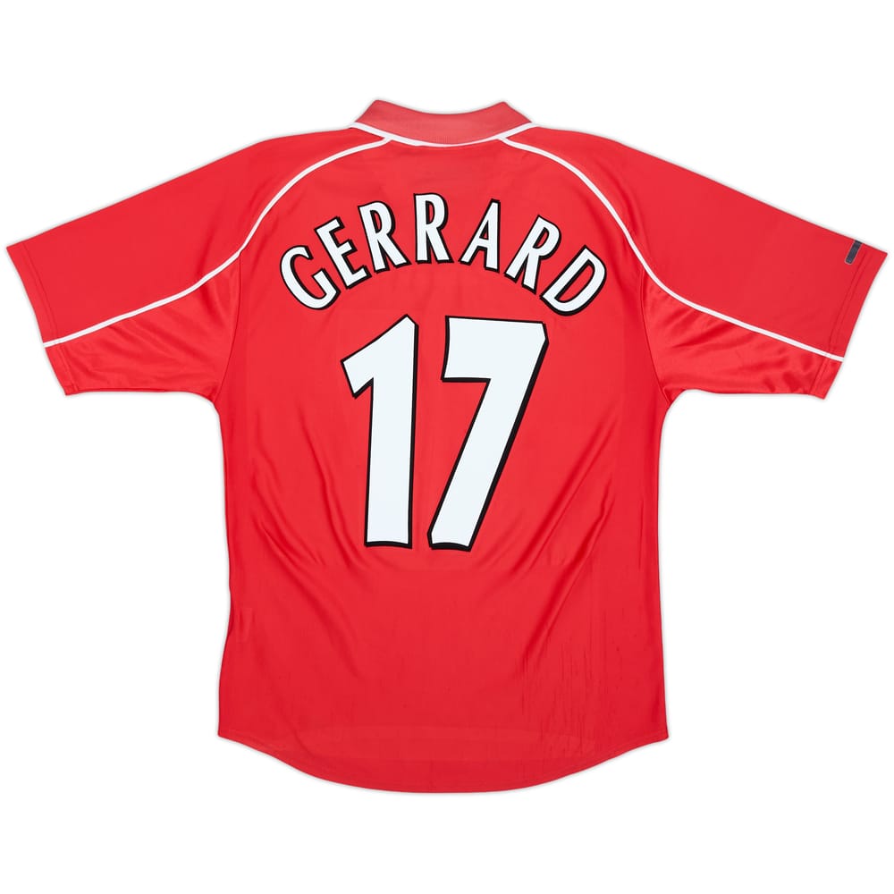 2000-02 Liverpool Home Shirt Gerrard #17 - 6/10 - (M)