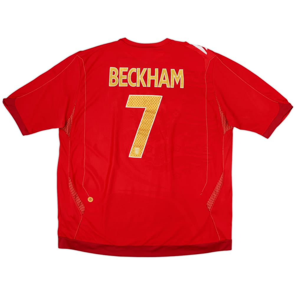 2006-08 England Away Shirt Beckham #7 - 5/10 - (XXL)