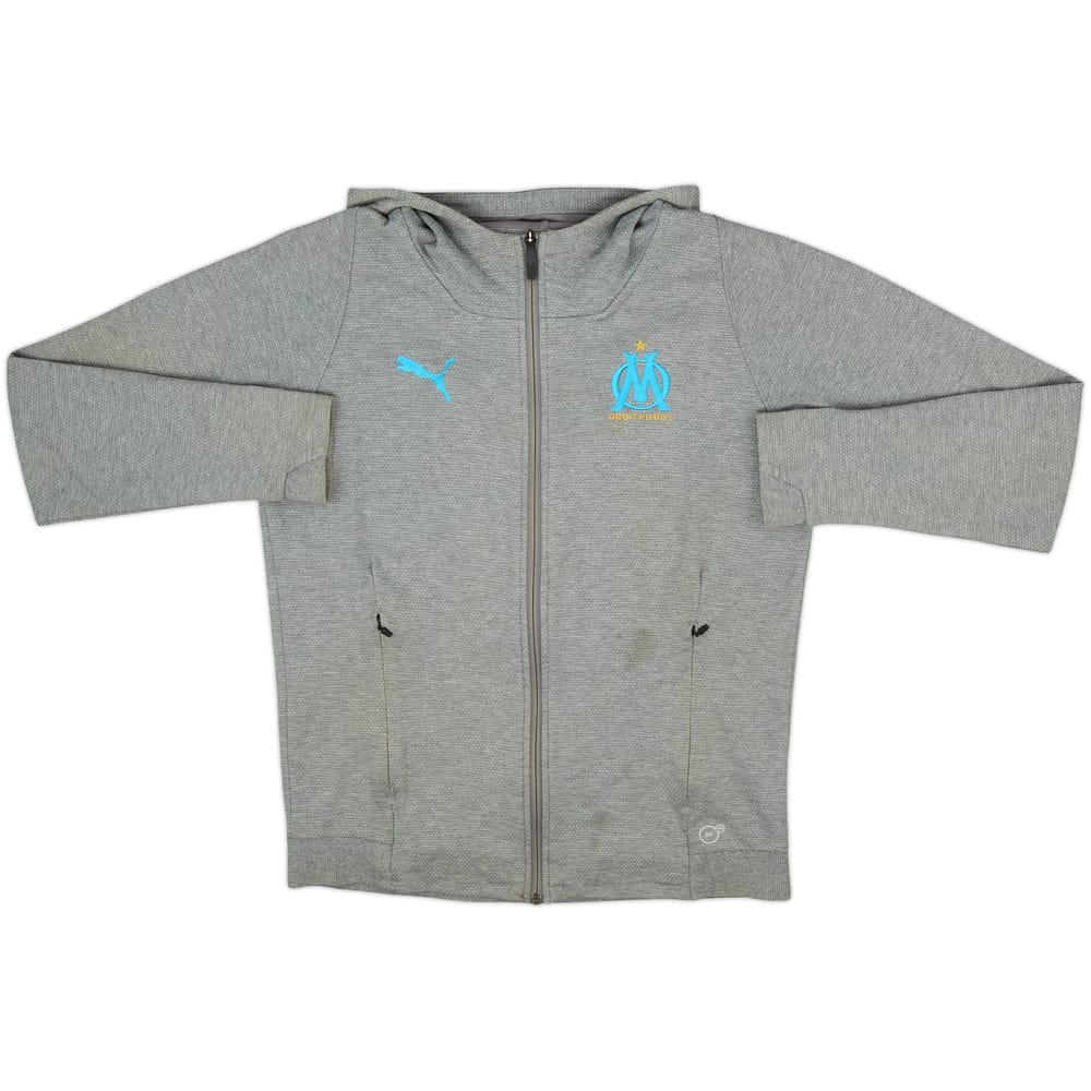 2017-18 Olympique Marseille Puma Hooded Track Top - 8/10 - (S)