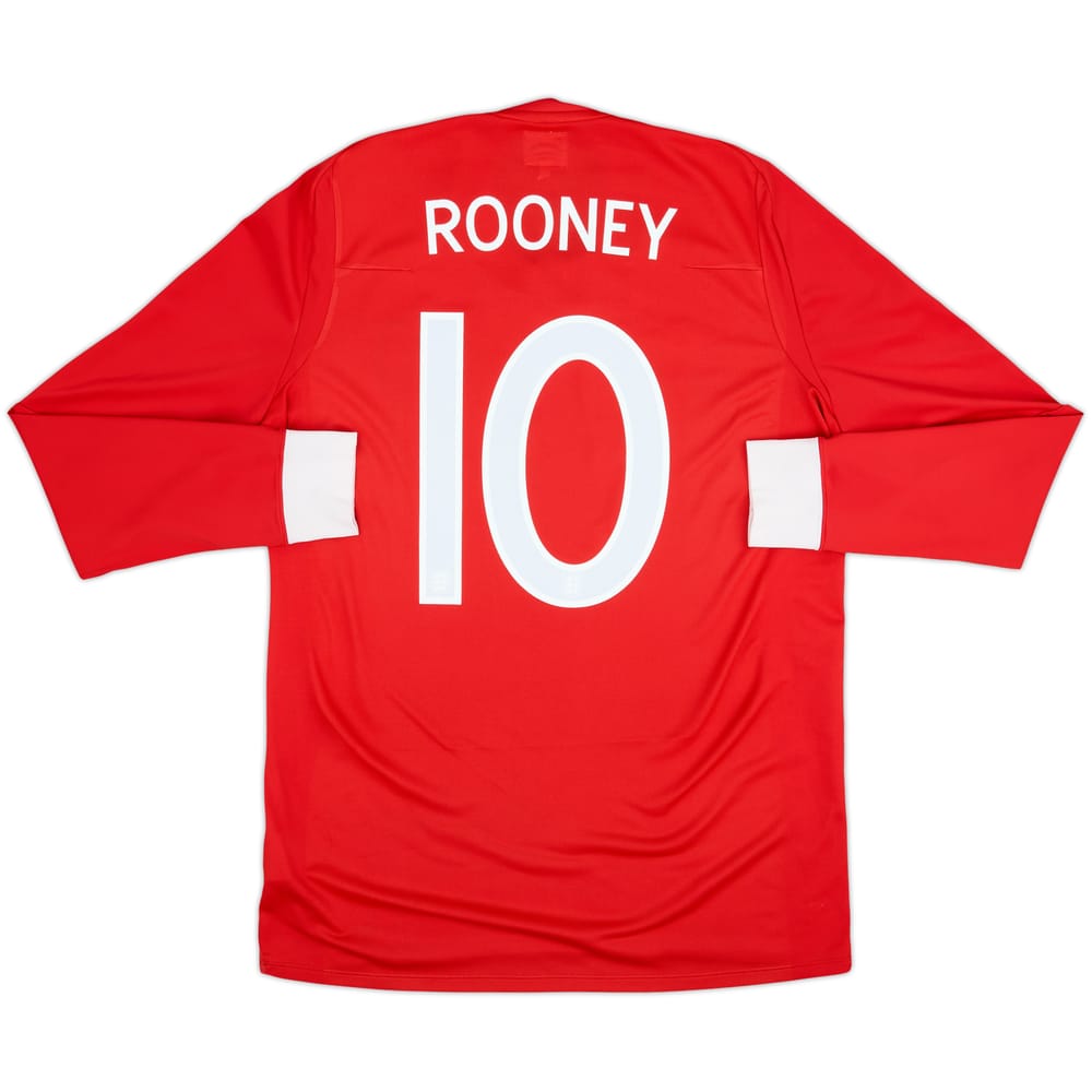 2010-11 England Away L/S Shirt Rooney #10 - 6/10 - (M)
