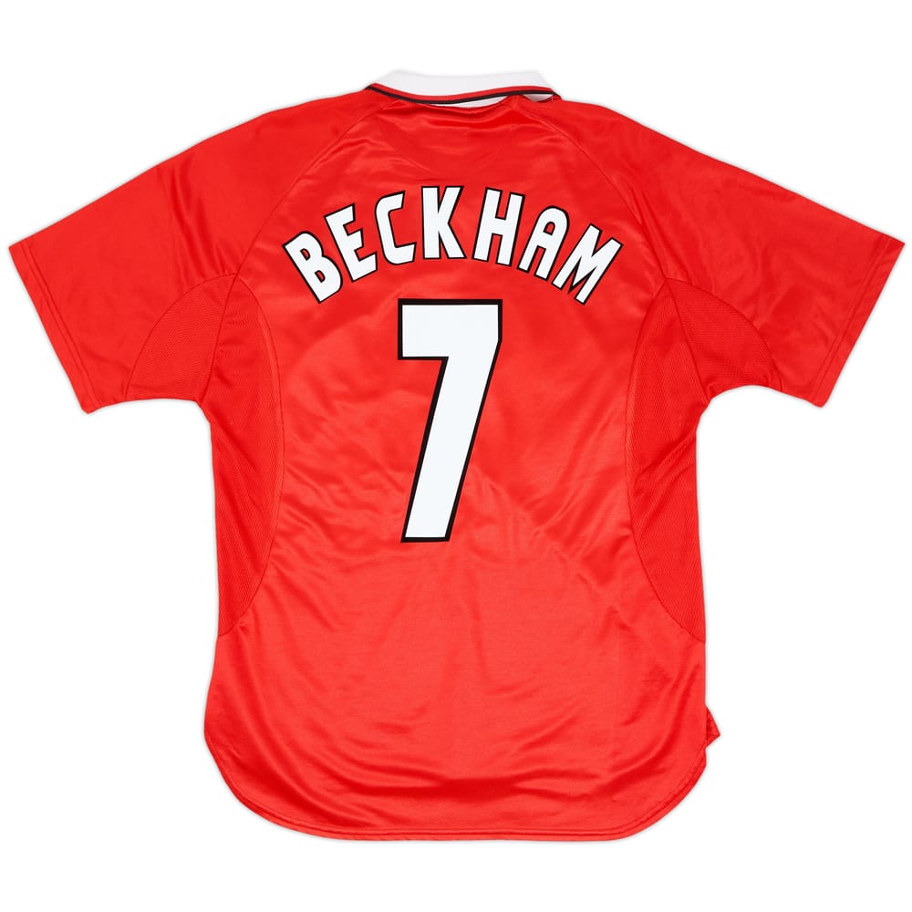 1997-00 Manchester United CL Shirt Beckham #7 - 8/10 - (L)