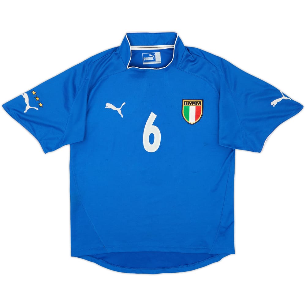 2003-04 Italy Match Issue Home Shirt #6