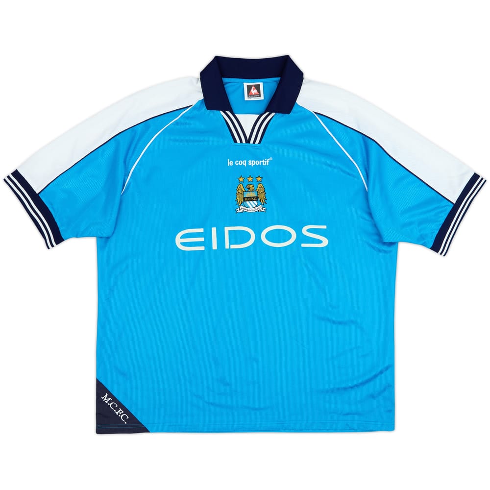 1999-01 Manchester City Home Shirt - 8/10 - (XL)