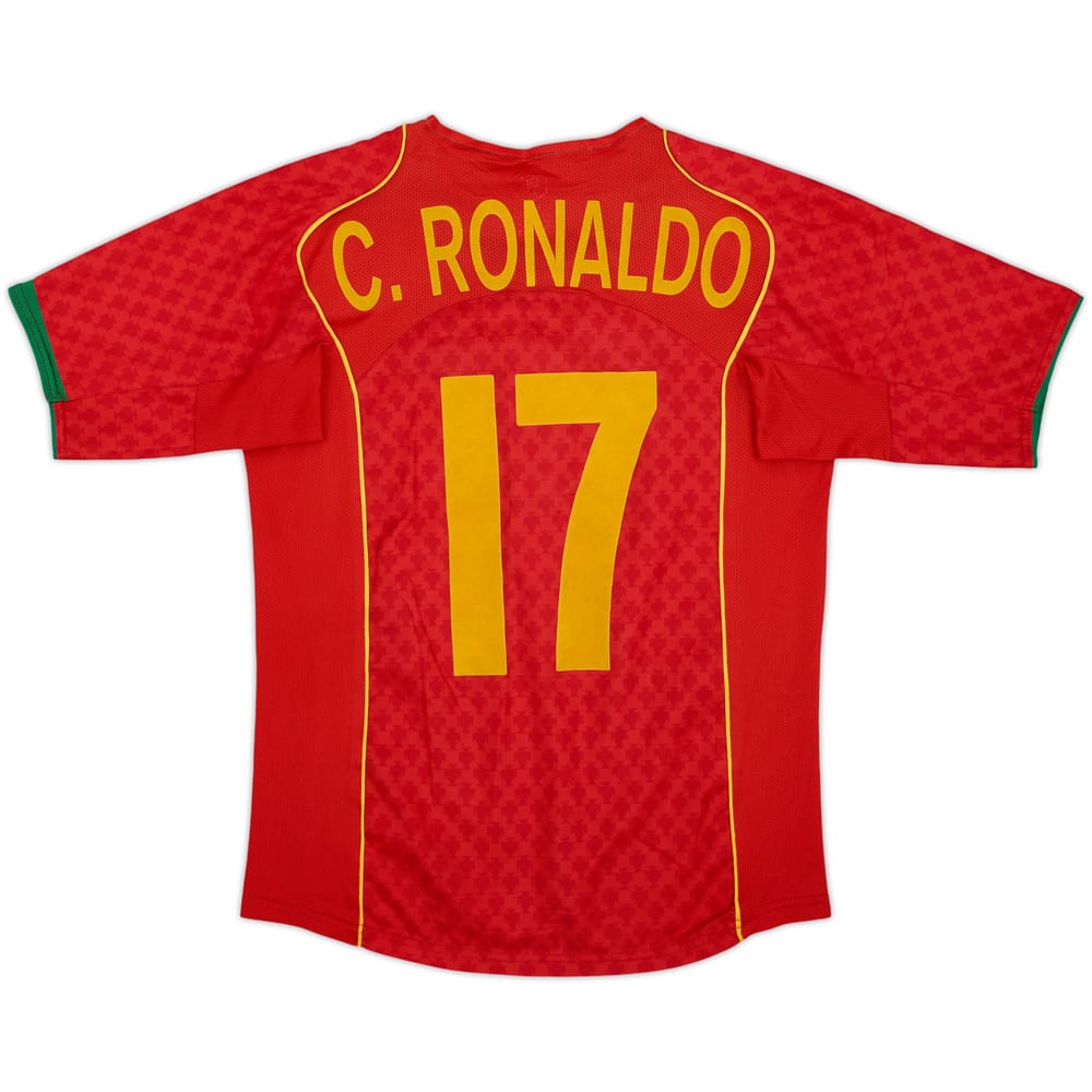 2004-06 Portugal Home Shirt C.Ronaldo #17 - 7/10 - (L.Boys)