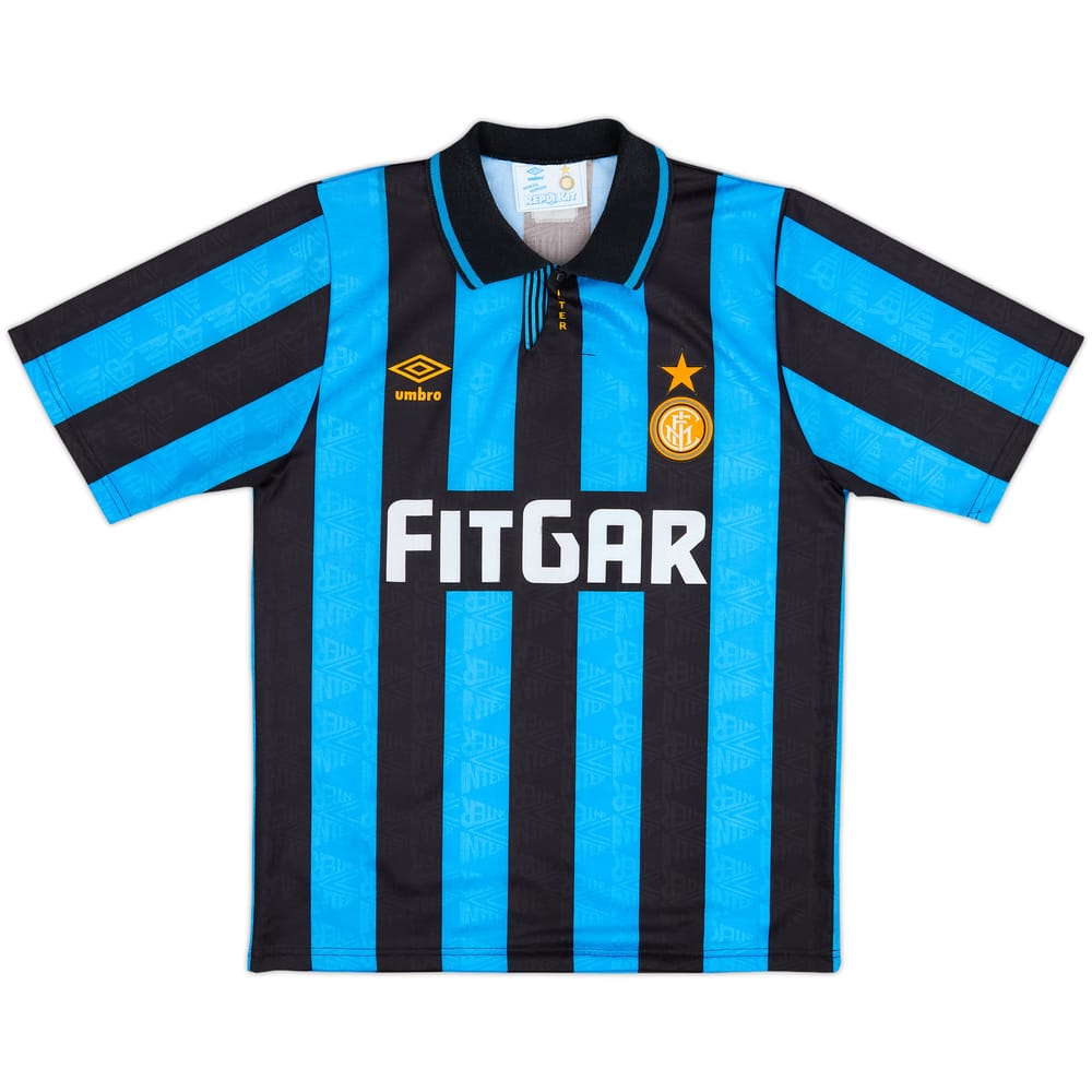1991-92 Inter Milan Home Shirt - 9/10 - (S)