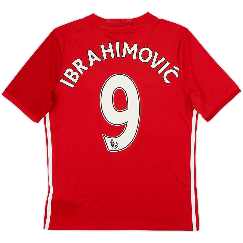 2016-17 Manchester United Home Shirt Ibrahimovic #9 - 8/10 - (L.Boys)